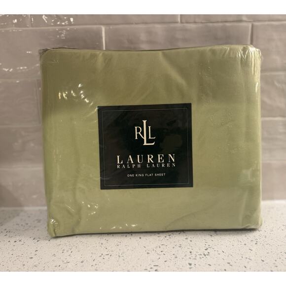 Lauren Ralph Lauren Vintage King Flat Sheet Honey Dew 72” X 84” NEW Sealed Rare - Picture 12 of 16